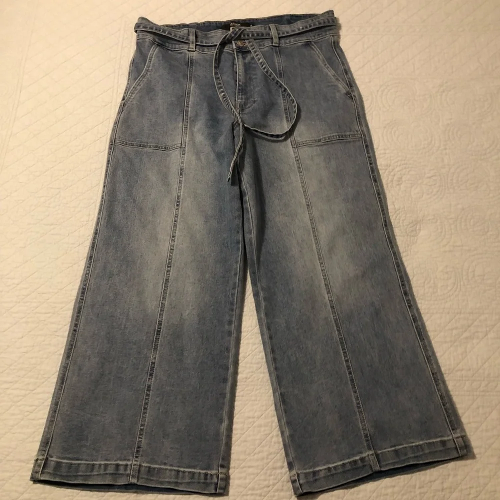 Hudson wide leg tie waist jeans. Size 14. - Picture 2 of 10